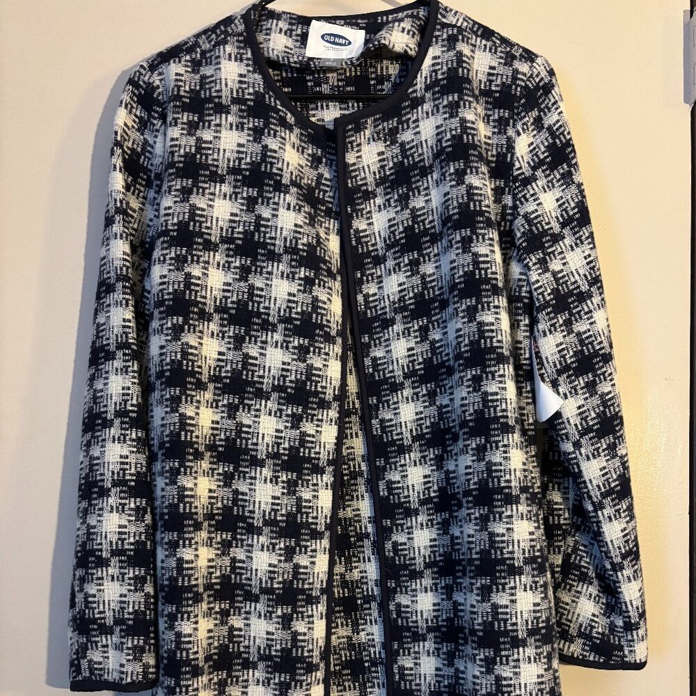 Long throw over sweater